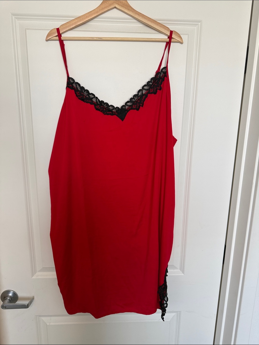 Red Lace-Trim Dress